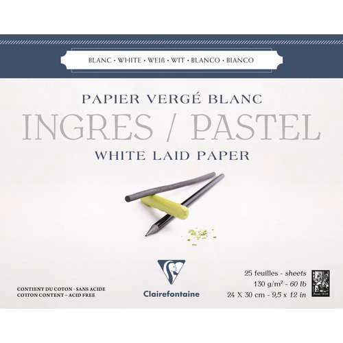 Clairefontaine Ingres White Pastel Pad 3 Clairefontaine Ingres White Pastel Pad