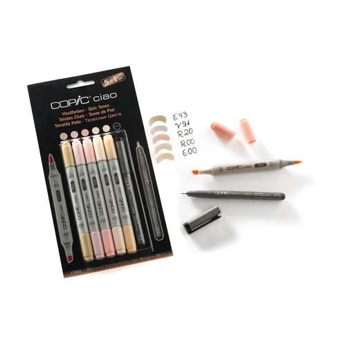 Copic Ciao 5 + 1 Skin Tones Set 3 Copic Ciao 5 + 1 Skin Tones Set