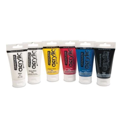 Daler-Rowney Graduate Acrylic Primary Set - 75ml Tubes 4 Daler-Rowney Graduate Acrylic Primary Set - 75ml Tubes - Image 2
