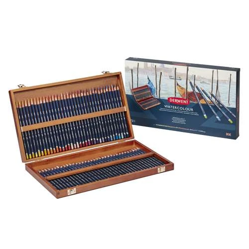 Derwent Watercolour 72 Pencil Wooden Box Set 3 Derwent Watercolour 72 Pencil Wooden Box Set