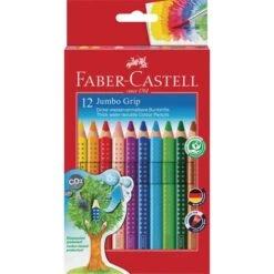 New Arrival 12 Faber-Castell | Jumbo Grip — 12 Coloured Pencils