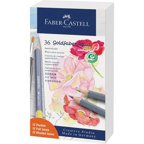 Faber-Castell Goldfaber Aqua Watercolour Pencil Gift Set 3 Faber-Castell Goldfaber Aqua Watercolour Pencil Gift Set