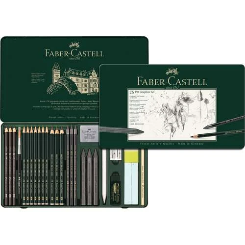 Faber-Castell Large Pitt Graphite Set 3 Faber-Castell Large Pitt Graphite Set