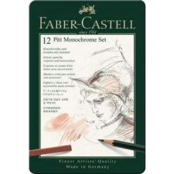 Faber-Castell Pitt 12 Piece Monochrome Set -Copic Shop Faber CastellPitt12PieceMonochromeSet 1