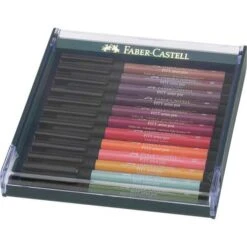 Faber-Castell Pitt Artist 12 Coloured Brush Pen Sets -Copic Shop Faber CastellPittArtist12ColouredBrushPenSets 2