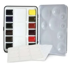 GOLDEN® | QoR® Mini Watercolour Box — 12 Half Pans -Copic Shop GOLDENC2AE7CQoRC2AEMiniWatercolourBoxE2809412halfpans 4