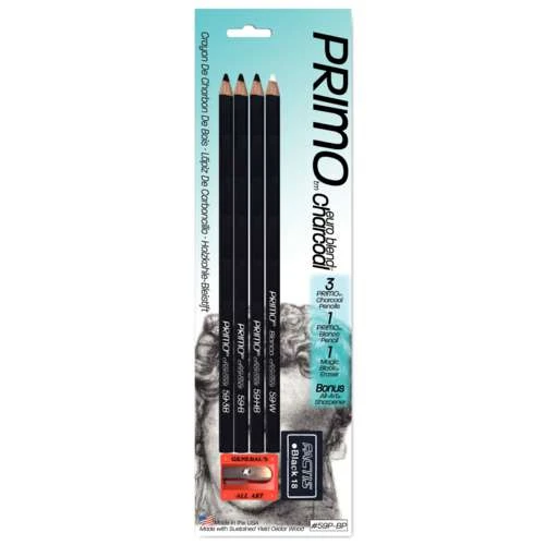 General's Primo Charcoal Pencil Set 3 General's Primo Charcoal Pencil Set