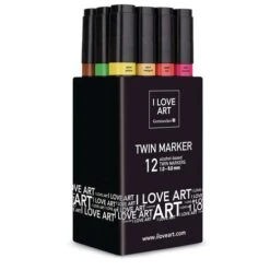 I LOVE ART | Twin Marker Sets — 12 Pens -Copic Shop ILOVEART7CTwinMarkerSetsE2809412pens 2