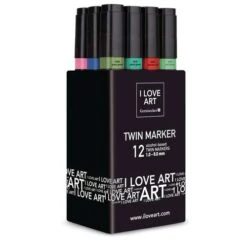 I LOVE ART | Twin Marker Sets — 12 Pens -Copic Shop ILOVEART7CTwinMarkerSetsE2809412pens 3
