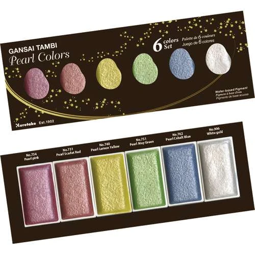 Kuretake Gansai Tambi "Pearl Colors" Watercolour Set 3 Kuretake Gansai Tambi "Pearl Colors" Watercolour Set