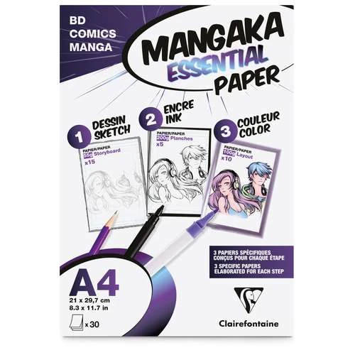 CLAIREFONTAINE Mangaka Essential Paper Pouch 3 CLAIREFONTAINE Mangaka Essential Paper Pouch