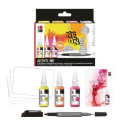 Marabu Alcohol Ink Set - Neon 5 Marabu Alcohol Ink Set - Neon -Copic Shop MarabuAlcoholInkSet Neon 1