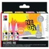 Marabu Alcohol Ink Set - Neon -Copic Shop MarabuAlcoholInkSet Neon