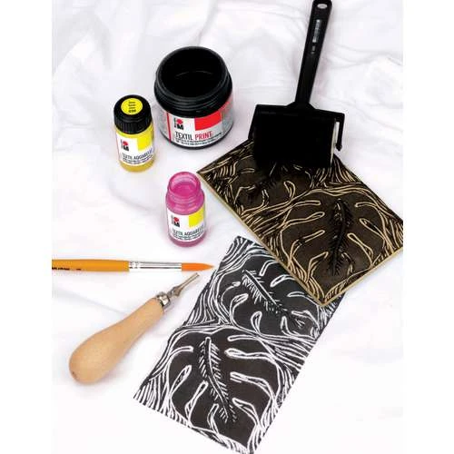 Marabu Soft Linol Textile Printing And Colouring Set 4 Marabu Soft Linol Textile Printing And Colouring Set - Image 2