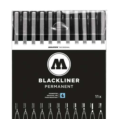 Molotow Basic Blackliner Complete Pen Set 3 Molotow Basic Blackliner Complete Pen Set
