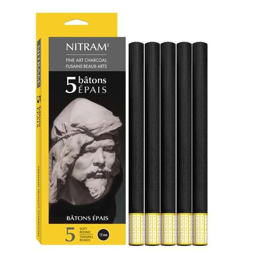 Nitram Charcoal Batons - Extra Soft 3 Nitram Charcoal Batons - Extra Soft