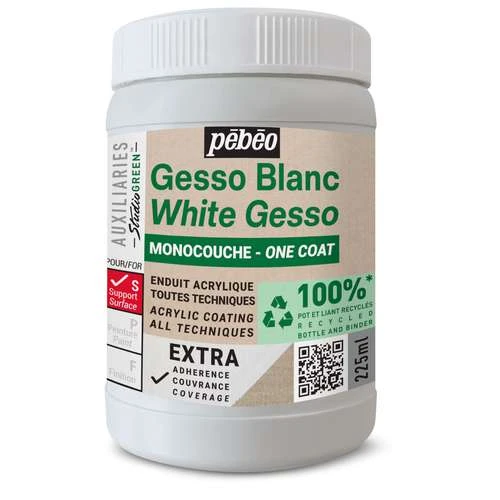 Pebeo Pébéo Studio Green Extra, White Acrylic Gesso 3 Pebeo Pébéo Studio Green Extra, White Acrylic Gesso