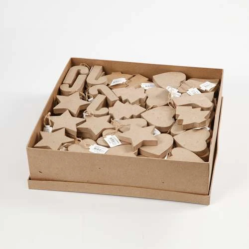 Papier-Mâché Christmas Gift Tags 3 Papier-Mâché Christmas Gift Tags