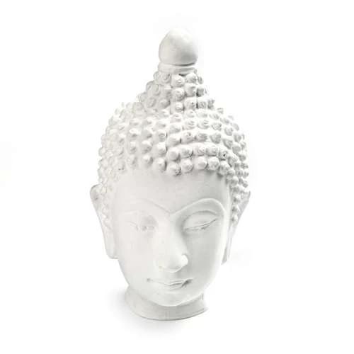 Powertex Plaster Figurine - Buddha Head 3 Powertex Plaster Figurine - Buddha Head