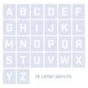 Qbix Alphabet Uppercase Stencils -Copic Shop QbixAlphabetUppercaseStencils
