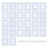 Qbix Number And Symbol Stencils -Copic Shop QbixNumberandSymbolStencils
