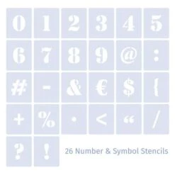 Qbix Number And Symbol Stencils -Copic Shop QbixNumberandSymbolStencils 2