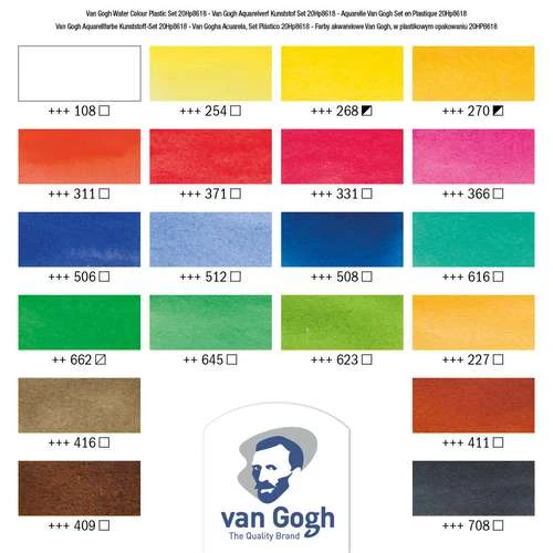 Royal Talens Van Gogh Watercolour Set - 18 Half Pans 5 Royal Talens Van Gogh Watercolour Set - 18 Half Pans - Image 3
