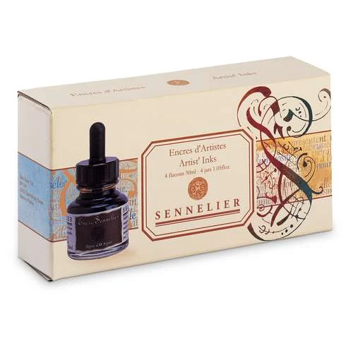 SENNELIER | Artist' Ink Set — 4 X 30 Ml Bottles 3 SENNELIER | Artist' Ink Set — 4 X 30 Ml Bottles