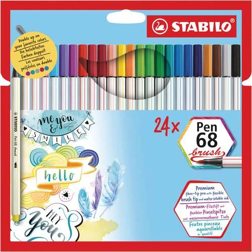STABILO® | Pen 68 Brush Pens — Cardboard Box Sets 3 STABILO® | Pen 68 Brush Pens — Cardboard Box Sets