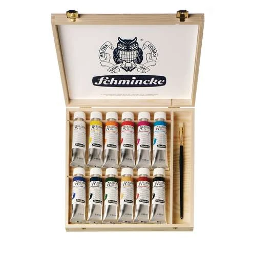 Schmincke Akademie Oil Colour Wooden Box Set 3 Schmincke Akademie Oil Colour Wooden Box Set