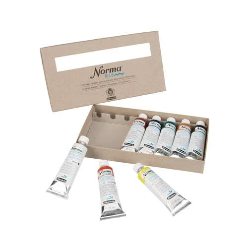 Schmincke Norma Blue Finest Water-Mixable Artist Oil Paint Set 4 Schmincke Norma Blue Finest Water-Mixable Artist Oil Paint Set - Image 2