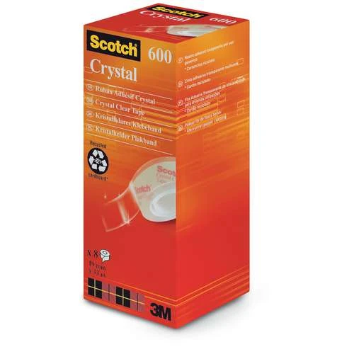 3M Scotch 600 Crystal Clear Tape Pack 3 3M Scotch 600 Crystal Clear Tape Pack