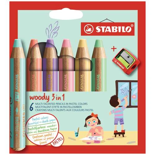 Stabilo Woody 3 In 1 Pastel Set 3 Stabilo Woody 3 In 1 Pastel Set