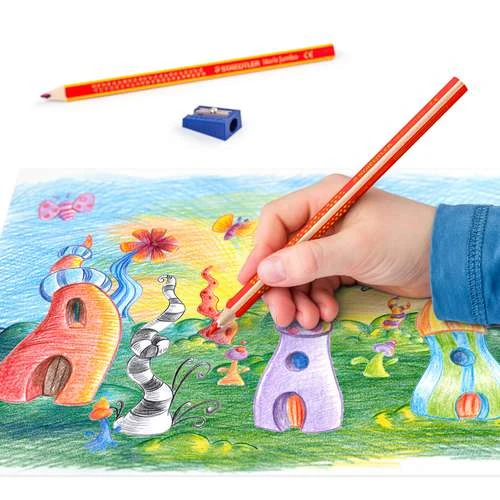 Staedtler Noris Jumbo Coloured Pencil Bonus Pack 128 4 Staedtler Noris Jumbo Coloured Pencil Bonus Pack 128 - Image 2