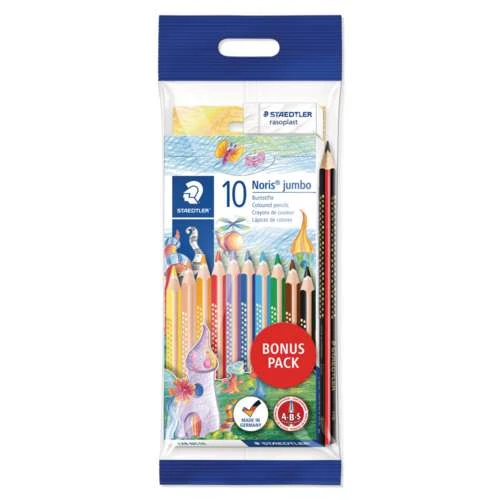 Staedtler Noris Jumbo Coloured Pencil Bonus Pack 128 3 Staedtler Noris Jumbo Coloured Pencil Bonus Pack 128