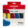 TALENS | AMSTERDAM ALL ACRYLICS Primary Set — 5 X 120 Ml Tubes -Copic Shop TALENS7CAMSTERDAMALLACRYLICSPrimarysetE280945x120mltubes