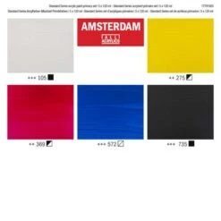TALENS | AMSTERDAM ALL ACRYLICS Primary Set — 5 X 120 Ml Tubes -Copic Shop TALENS7CAMSTERDAMALLACRYLICSPrimarysetE280945x120mltubes 3