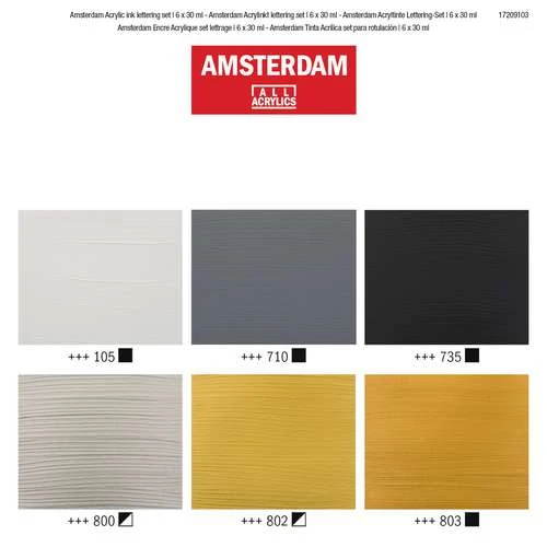 Talens Amsterdam Acrylic Ink Lettering Set 4 Talens Amsterdam Acrylic Ink Lettering Set - Image 2