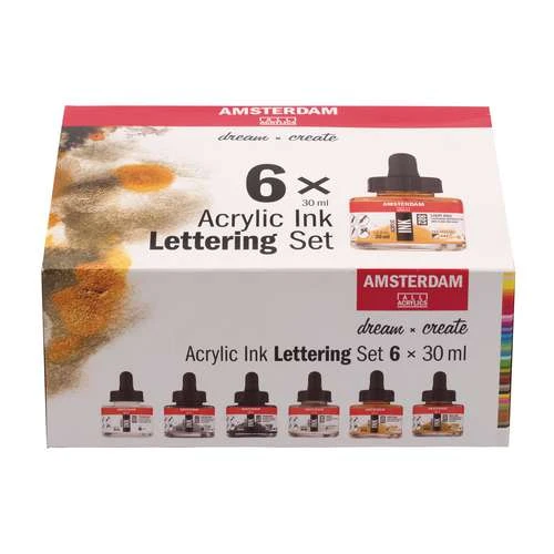Talens Amsterdam Acrylic Ink Lettering Set 3 Talens Amsterdam Acrylic Ink Lettering Set