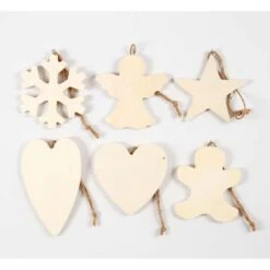 Wooden Christmas Tree Decorations -Copic Shop WoodenChristmasTreeDecorations 2